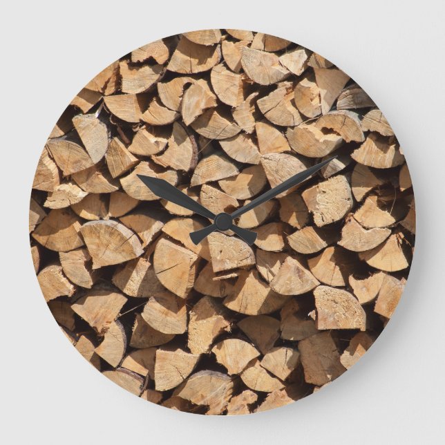 Reloj Redondo Grande Pila de registros (Anverso)