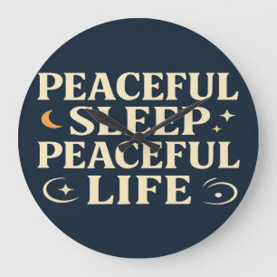 Reloj Redondo Grande Pillow Tranquilidad Dormir Vida Pacífica
