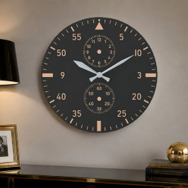 Reloj Redondo Grande  Pilot Chronograph Modern Aviation Instrument 