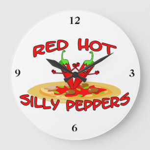 Reloj Redondo Grande Pimientas tontas candentes