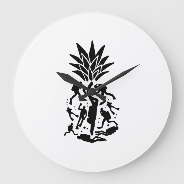 Reloj Redondo Grande Piña de buzos (Anverso)