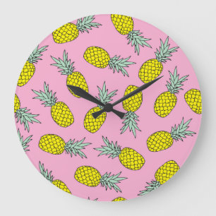 Reloj Redondo Grande Piña de verano: Pérdida de fruta de época