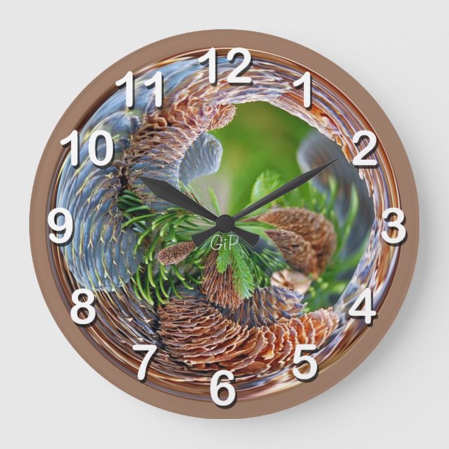 Reloj Redondo Grande Pine Cone Madness (Anverso)