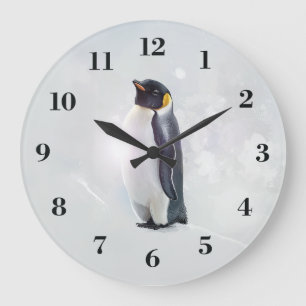 Reloj Redondo Grande Pingüino Emperador