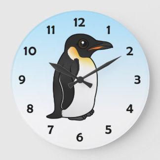 Reloj Redondo Grande Pingüino, emperador de Birdorable