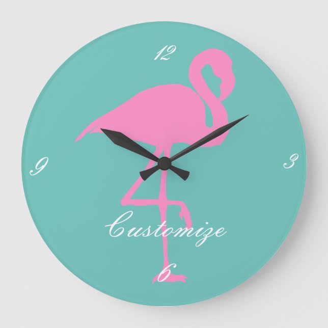 Reloj Redondo Grande Pink Flamingo Thunder_Cove (Anverso)