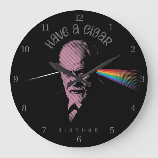 Reloj Redondo Grande Pink Freud (Ten Un Cigar) (Anverso)