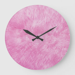 Reloj Redondo Grande Pink Fur Frenzy