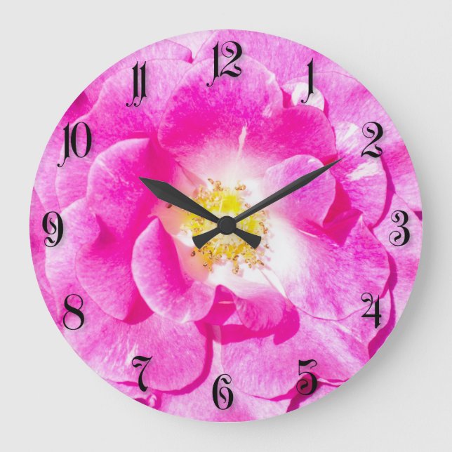 Reloj Redondo Grande Pink rose (Anverso)