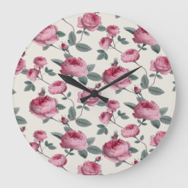 Reloj Redondo Grande Pink Roses