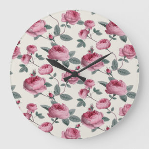 Reloj Redondo Grande Pink Roses