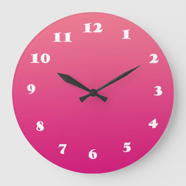 Reloj Redondo Grande Pink Round (Large) Wall Clock (Anverso)