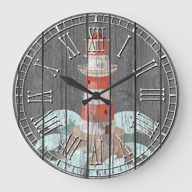 Reloj Redondo Grande Pino resistido faro (Anverso)
