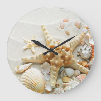 Reloj Redondo Grande Pin's Coquillage de plage