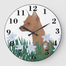 Reloj Redondo Grande Pinscher miniatura