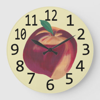 Reloj Redondo Grande Pintado completo de pintura con grandes números ne