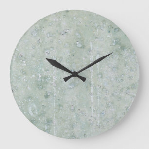 Reloj Redondo Grande Pintura abstracta blanca y gris