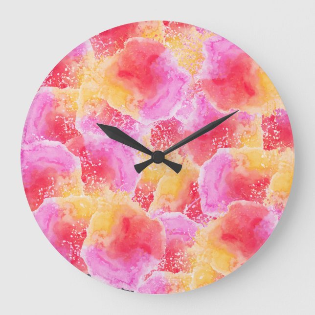 Reloj Redondo Grande pintura colorida (Anverso)