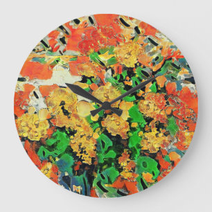 Reloj Redondo Grande Pintura de aceite retro: Monet Van Gogh