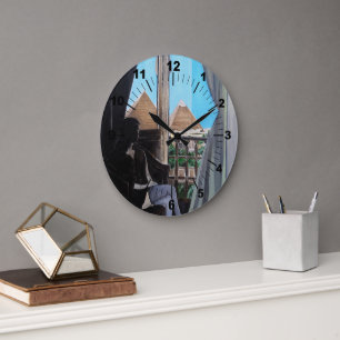Reloj Redondo Grande Pintura del Hotel Pyramisa de Alfred Fox