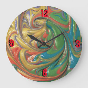 Reloj Redondo Grande pintura giratoria