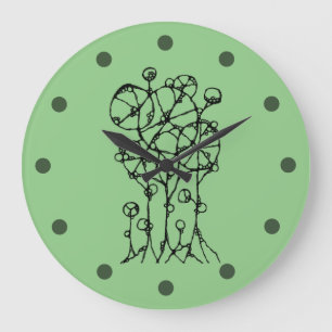 Reloj Redondo Grande Pintura manual - Resumen del grupo de árbol 1