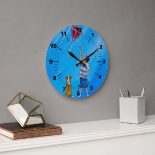 Reloj Redondo Grande Pintura Más Ligera que el Aire de Alfred Fox