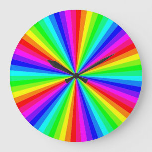 RELOJ REDONDO GRANDE PINWHEEL RAINBOW