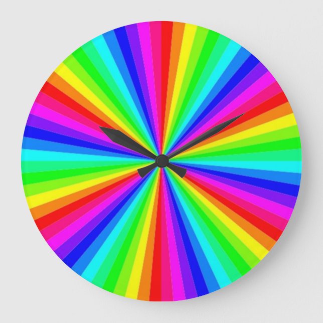 RELOJ REDONDO GRANDE PINWHEEL RAINBOW (Anverso)