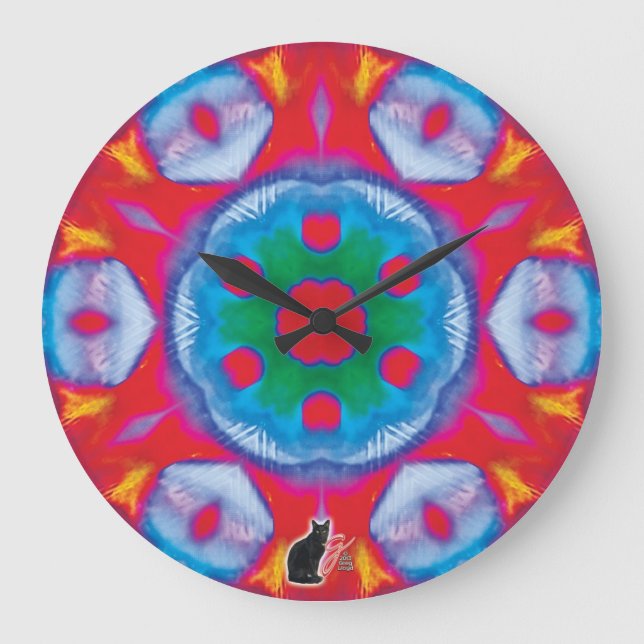 Reloj Redondo Grande Pippin Calidoscopio (Anverso)