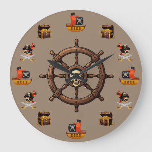 Reloj Redondo Grande Piratas