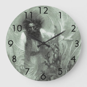 Reloj Redondo Grande Piratas antiguos, capitán Goldsack por Howard Pyle