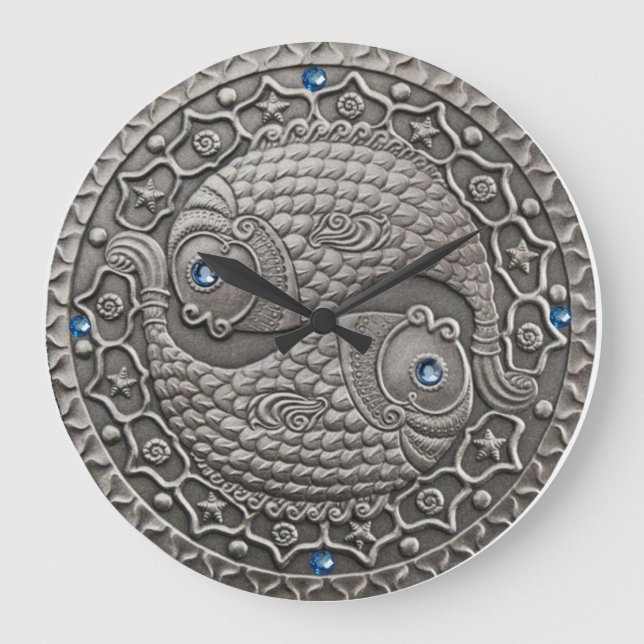Reloj Redondo Grande Pisces Medallion (Anverso)