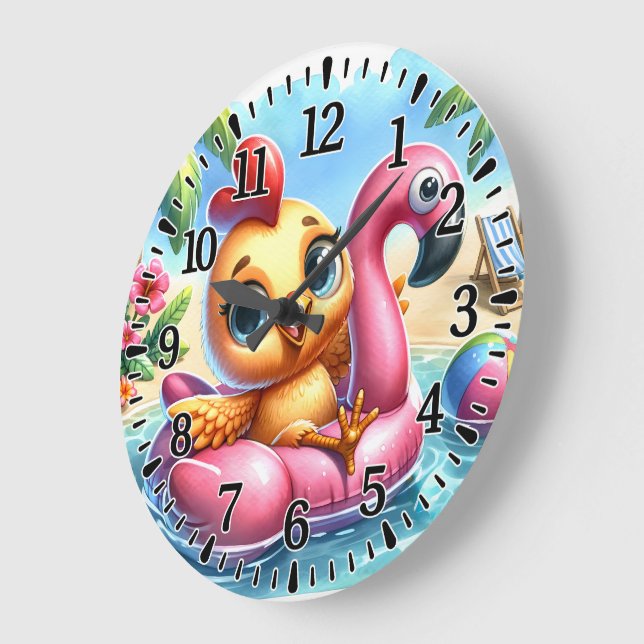 Reloj Redondo Grande Piscina (Ángulo)