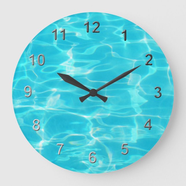 Reloj Redondo Grande Piscina. (Anverso)