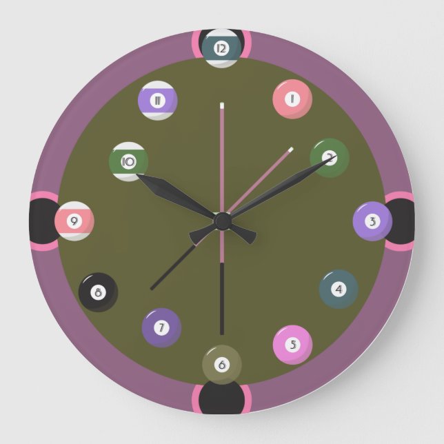 Reloj Redondo Grande Piscina (Anverso)