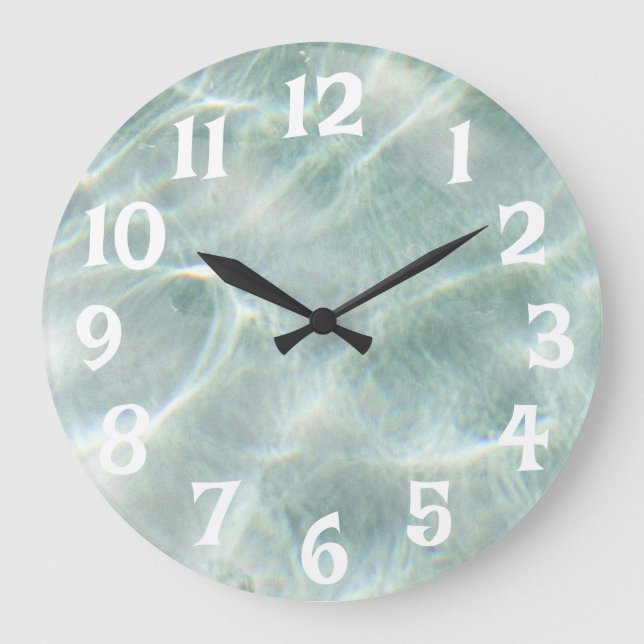 Reloj Redondo Grande Piscina Agua (Anverso)