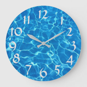 Reloj Redondo Grande Piscina Agua
