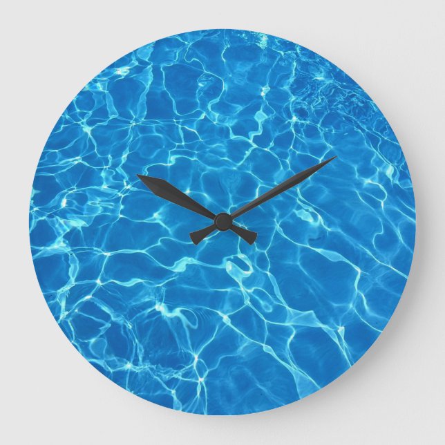 Reloj Redondo Grande Piscina Agua (Anverso)