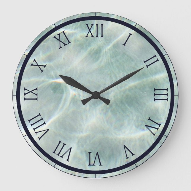 Reloj Redondo Grande Piscina Agua (Anverso)