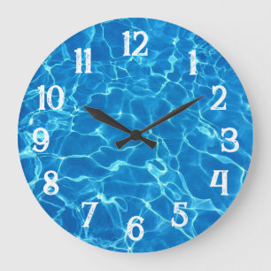 Reloj Redondo Grande Piscina Agua