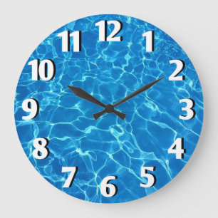 Reloj Redondo Grande Piscina Agua