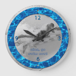 Reloj Redondo Grande Piscina de personalizable Marco fotográfico Fosa A