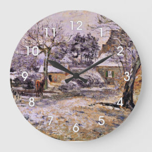 Reloj Redondo Grande Pissarro - Nieve en Montfoucault
