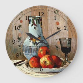 Reloj Redondo Grande Pissarro - Vida fija con manzanas y jarra
