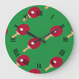 Reloj Redondo Grande Pista de tenis de mesa