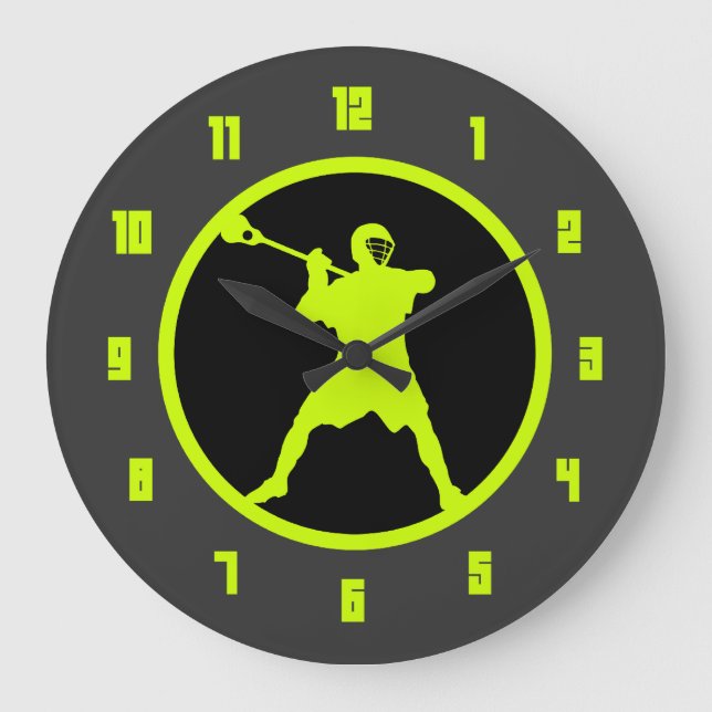 Reloj Redondo Grande Pistola de LaCrosse - verde (Anverso)