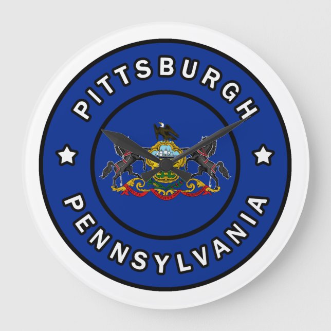 Reloj Redondo Grande Pittsburgh Pennsylvania (Anverso)