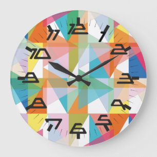 Reloj Redondo Grande PIXELAT FIRST SERIES TRIANGLES by Masanser