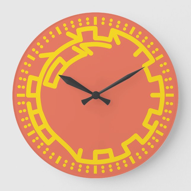 Reloj Redondo Grande Pixelat prime max chained numbers by Masanser (Anverso)